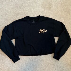 Panic! At The Disco Pray For The Wicked Crop Sweatshirt Peach Black Womens Small